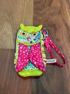 Colorful Owl Wristlet Phone Pouch